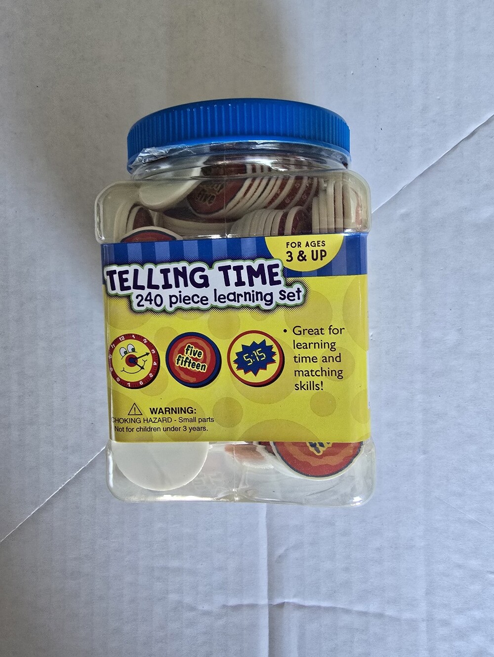 Telling Time 240-Piece Learning Set - Blue